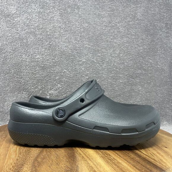 Crocs Specialist II Clogs Work Shoes Men's Size 8 Slip On Strap Black - Picture 1 of 9